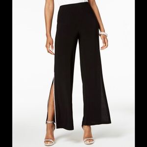 New Roz & Ali Women's Black Rhinestone Pants